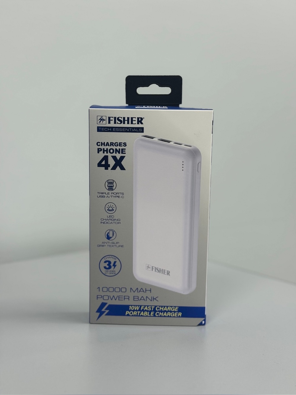 Fisher 10000mAh Power Bank -Fast Charge